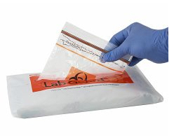 LAB GUARD 3-Wall Reclosable Biohazard Specimen Bag with Absorbent Pad & Dispenser Packaging